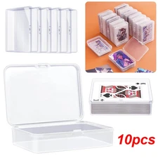 1-50Pack Playing Card Deck Cases Clear Plastic Game Card Box Holder Organizer