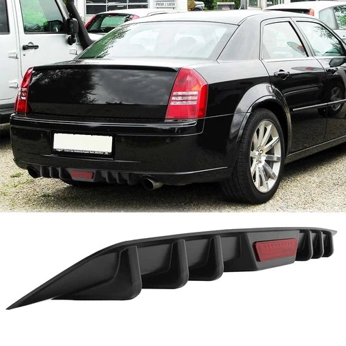 Rear Diffuser Bumper Spoiler w/Led Reflective Strip For Chrysler 300 C 2006-2008