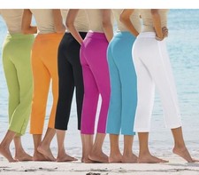 size 16 WHITE Button Leg Capri Pants by Monroe and Main new