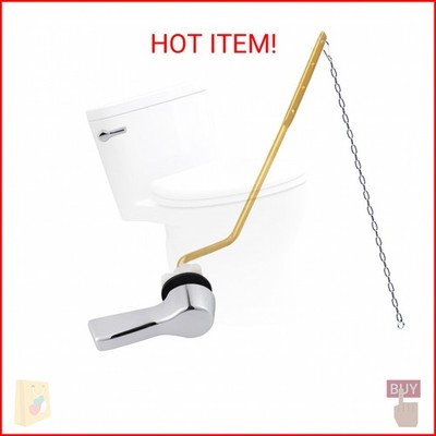 Hygie Rinse Metal Toilet Handle Lever Flush Replacement, Universal Side Mount To