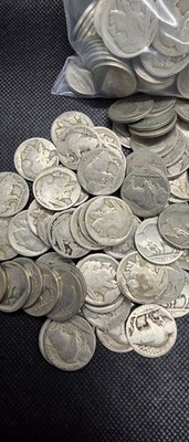 Lot of 20 Dateless Buffalo Nickels Great For Crafts, Jewelry, Inlays - Genuine 