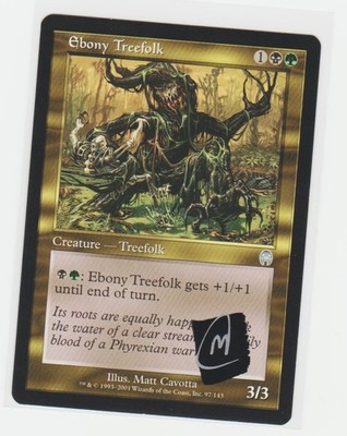 Magic the Gathering ~ Ebony Treefolk ~ M/NM ~ Apocalypse ~  Signed by Artist #1