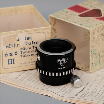 in original BOX - Rollei Mikro-Gerät  - Rolleiflex TLR Microscope Attachment