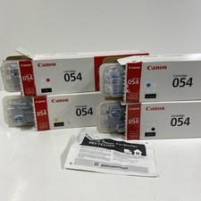 LOT x4 CANON 054 Toner Cartridge Replacement BLACK TRI-COLOR Original OEM Set