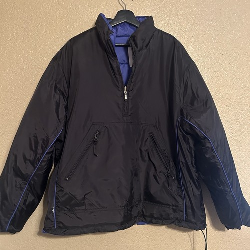 Vintage 90’s Levi's Jeanwear Puffer Reversible Blue Jacket Coat Men Size XL - Picture 4 of 9