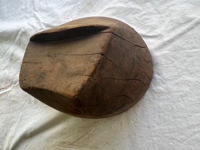Antique Wood Hat Block Millinery Form Mold Primitive Hatter  display picture 2