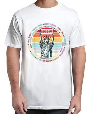 Vintage Hands Off Protest For Adult S-4XL T-Shirt