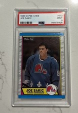 Joe Sakic Rookie Card - OPC - Graded PSA Mint 9. rookie card picture