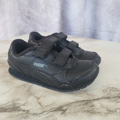 Puma ST Runner v2 NL V PS Childrens Size 10C Straps no Laces Black