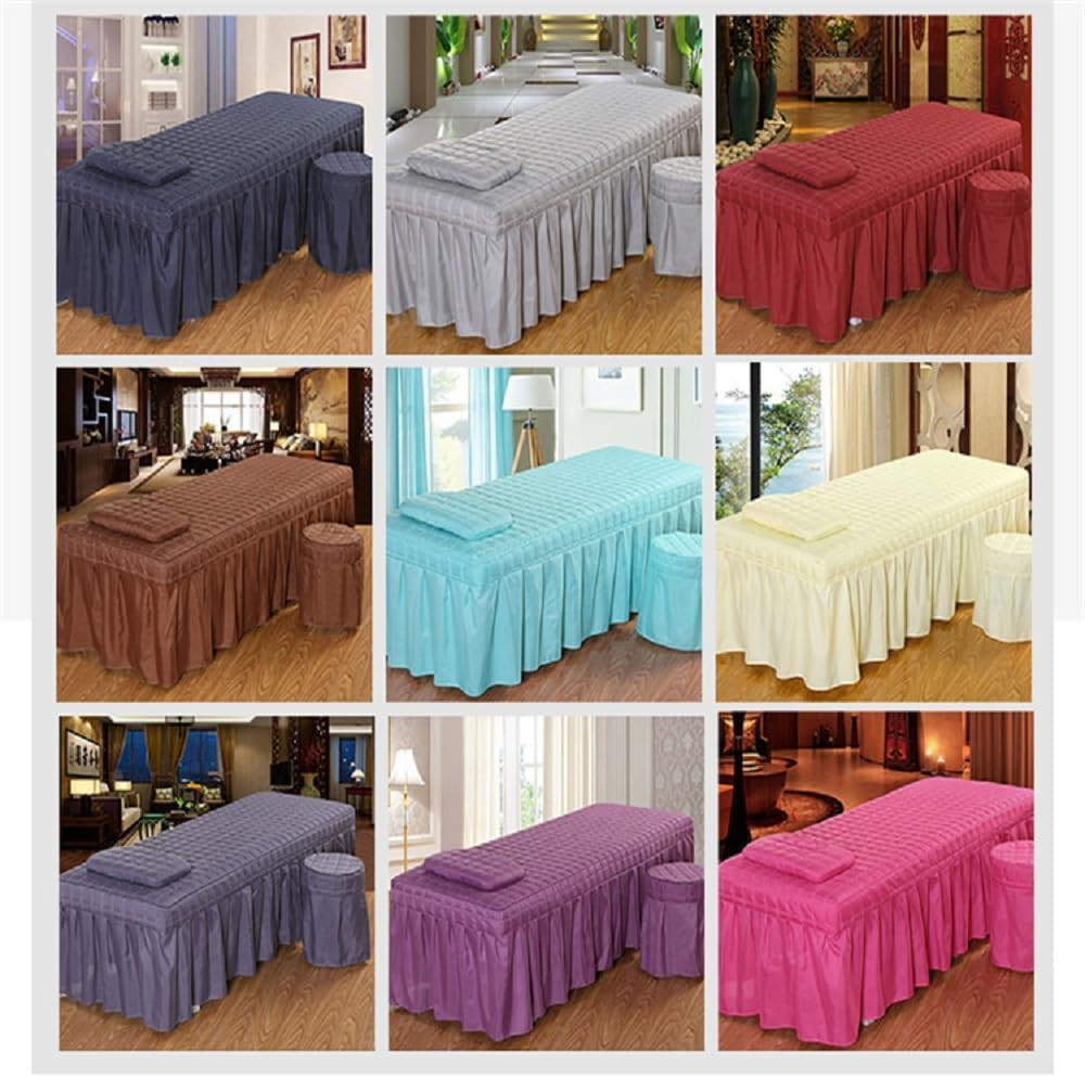 1Pcs Solid Beauty Salon Bedskirt ONLY for Salon Massage Table Bed Sheet Bedsprea