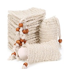 20 Pack Soap Saver Bag, Natural Sisal Soap Saver Bag, Bar Soap Scrubber Pouch