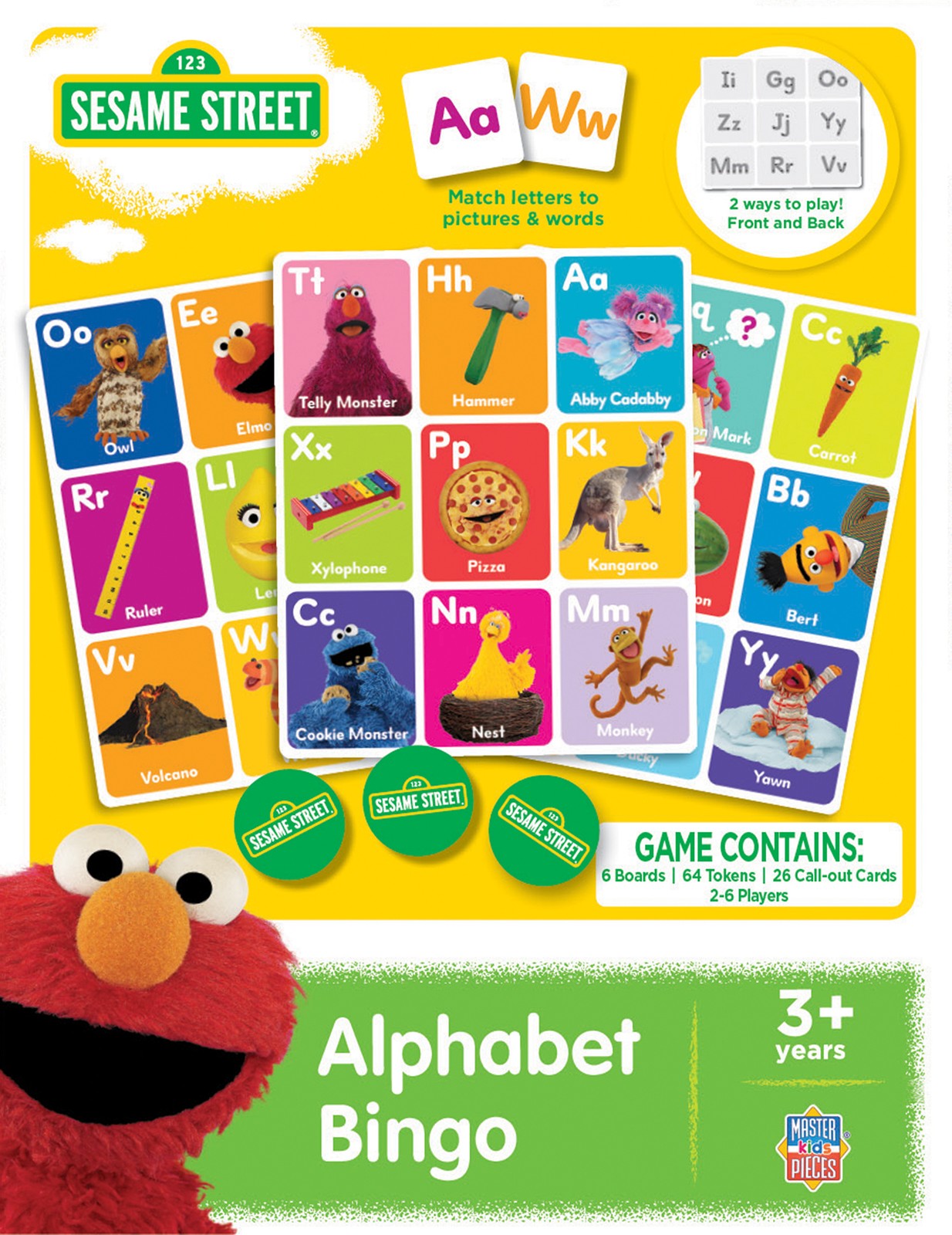 MasterPieces - Sesame Street Alphabet Bingo for Kids