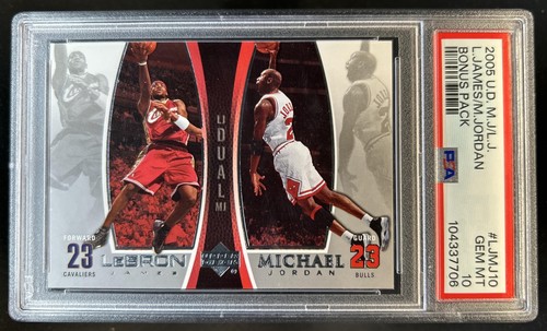 2005-06 Upper Deck Michael Jordan LeBron James Jordan/LeBron #LJMJ10 USA PSA 10