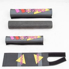 DYNO BIKES REISSUE RETRO BMX PAD SET - NEW - GREY/PINK