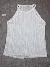 White Sheer Lace Halter Neck Top