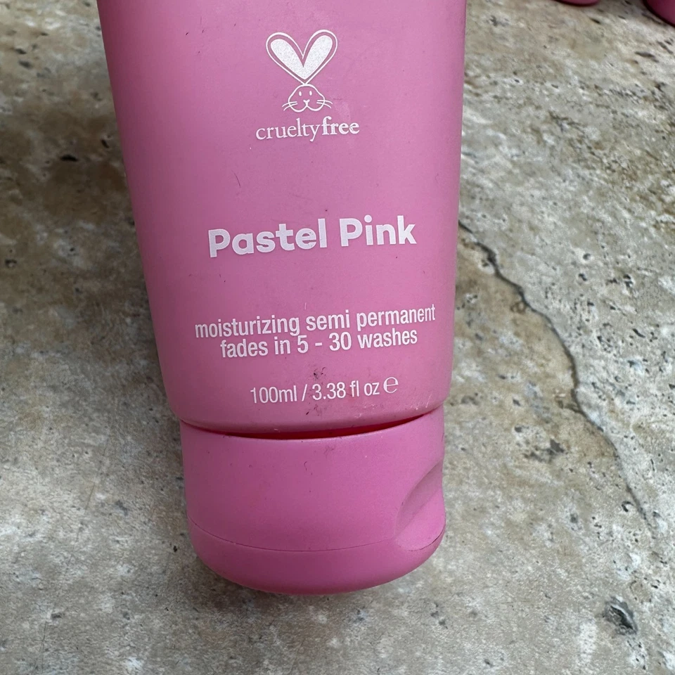 Tinte para el cabello semi permanente vegano 5 unidades Brite color instantáneo rosa pastel 3,38 fl oz Foto 4 de 4