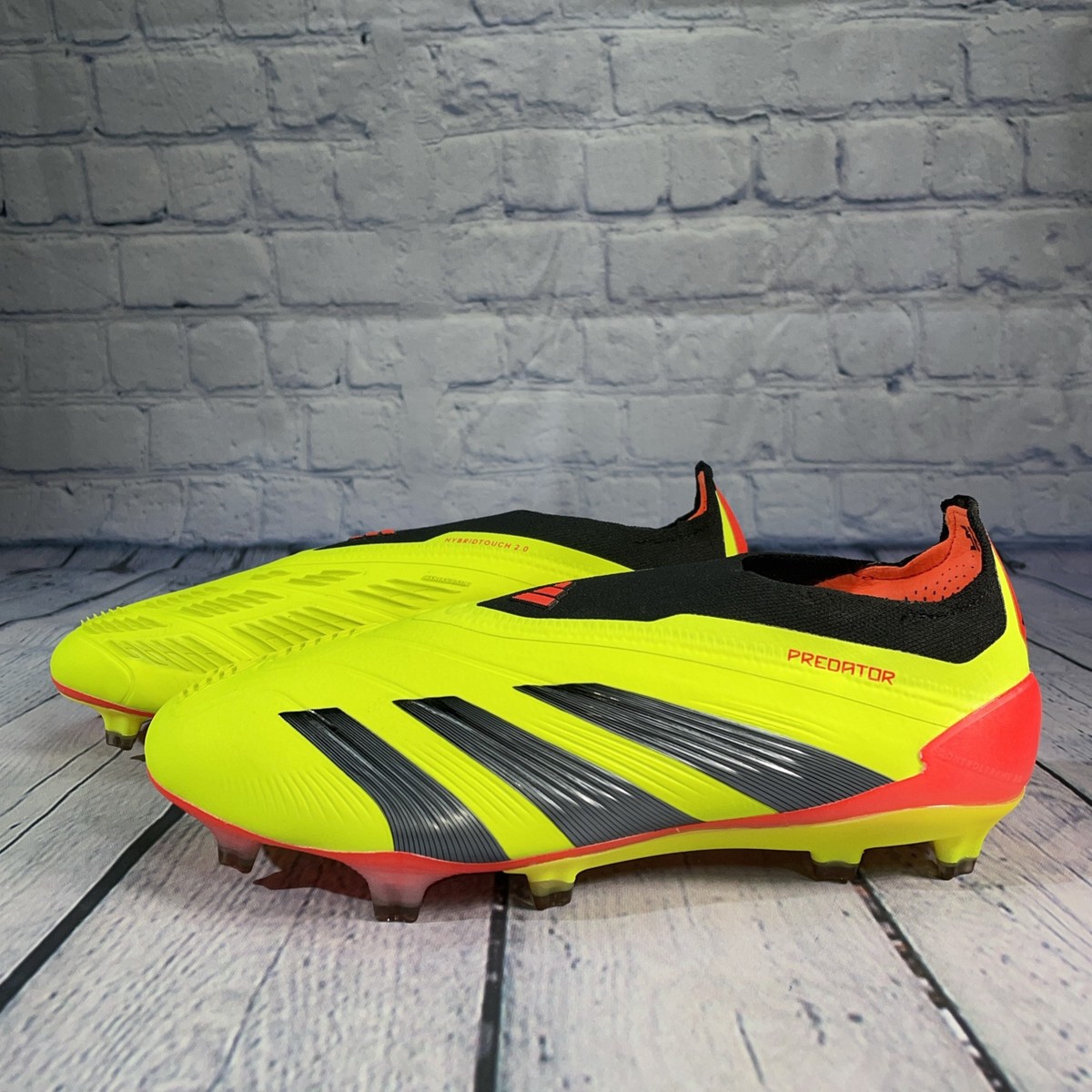 adidas Predator Elite Laceless FG Soccer Cleats Black Yellow