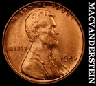 1945 Lincoln Wheat Cent - Red Choice Gem Brilliant Unc  No Reserve  #K1507