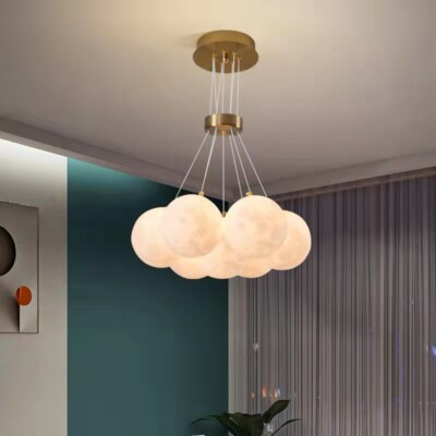 Room Pendant Light Ceiling Lights Kitchen Chandelier Lighting 3D Moon Shade Lamp