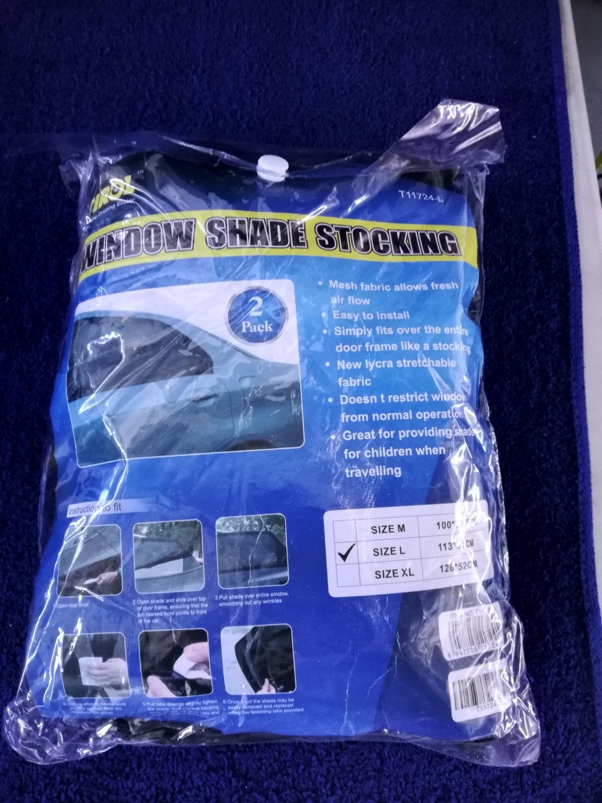 Tirol 2 Pack Rear Car Window Sun Shade Size Large for sale online 