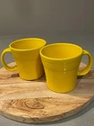 Fiesta Ware Daffodil/Sunflower Yellow Tapered Ceramic Mug, set of 2, EUC