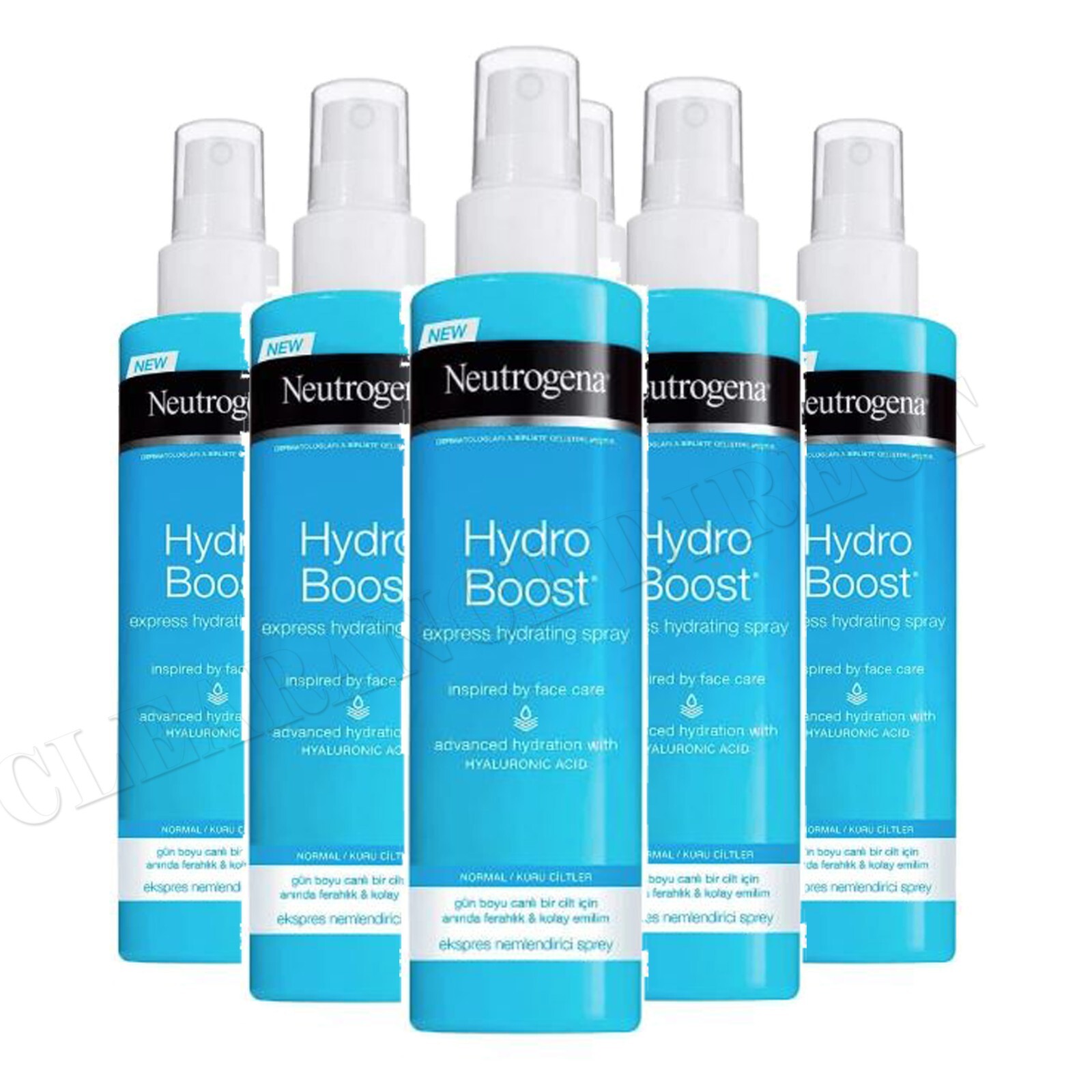 6 x NEUTROGENA HYDRO BOOST HYDRATING FACE SPRAY 200ml NORMAL TO DRY