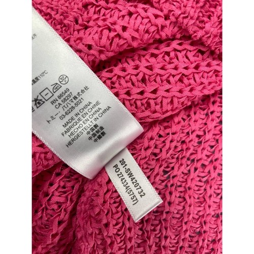 NWT Tommy Bahama Marlina Tape Yarn Sweater Top Oversized Pink Ruffle Size S  - Bild 11 von 12