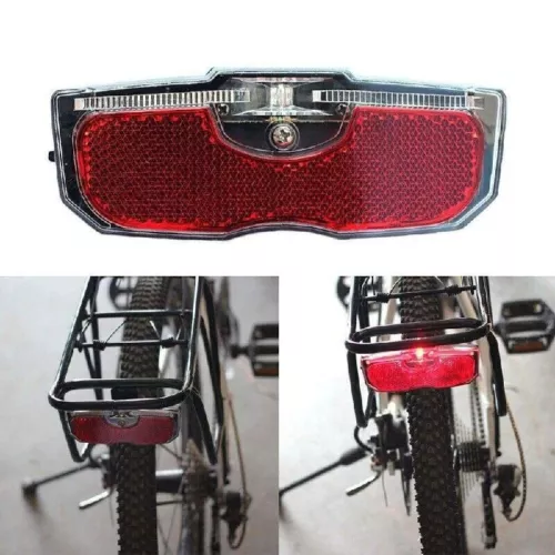 Reflector Bike Luggage Rack Light Bicycle Rear Reflector Bike Rack Tail Light - Picture 1 of 9