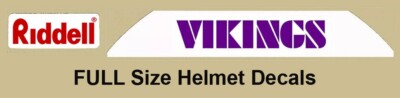 NOS Minnesota Vikings Throwback Team Name Bumper Decals Riddell VSR4 - 20mil b