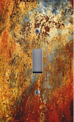 IMAGE OF AGED COPPER DESIGN PATINA Light Switch Plate Cover RUSTIC HOME DECOR