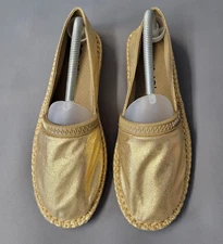Dirty Laundry Loafer Shoes Womens 10M Hazen Gold Glitter Shimmer Slip-on