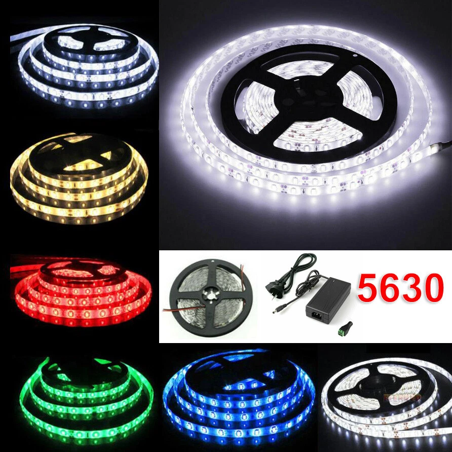 16FT Super Bright 5630 300 LED Strip Light Flexible 12V Car Truck Home DIY Decor - Image 2 of 4
