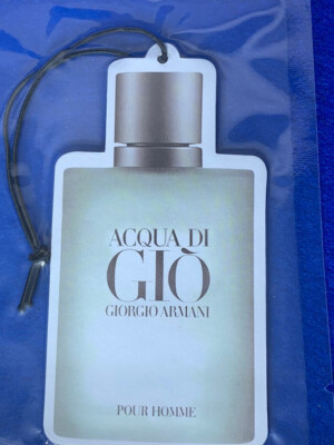 Acqua Di GIO Armani Cologne Car Auto Air Freshener Odor Eliminator