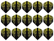 5 Sets XQMAX Contour 100 Micron Standard Dart Flights Ships Tracking Yellow