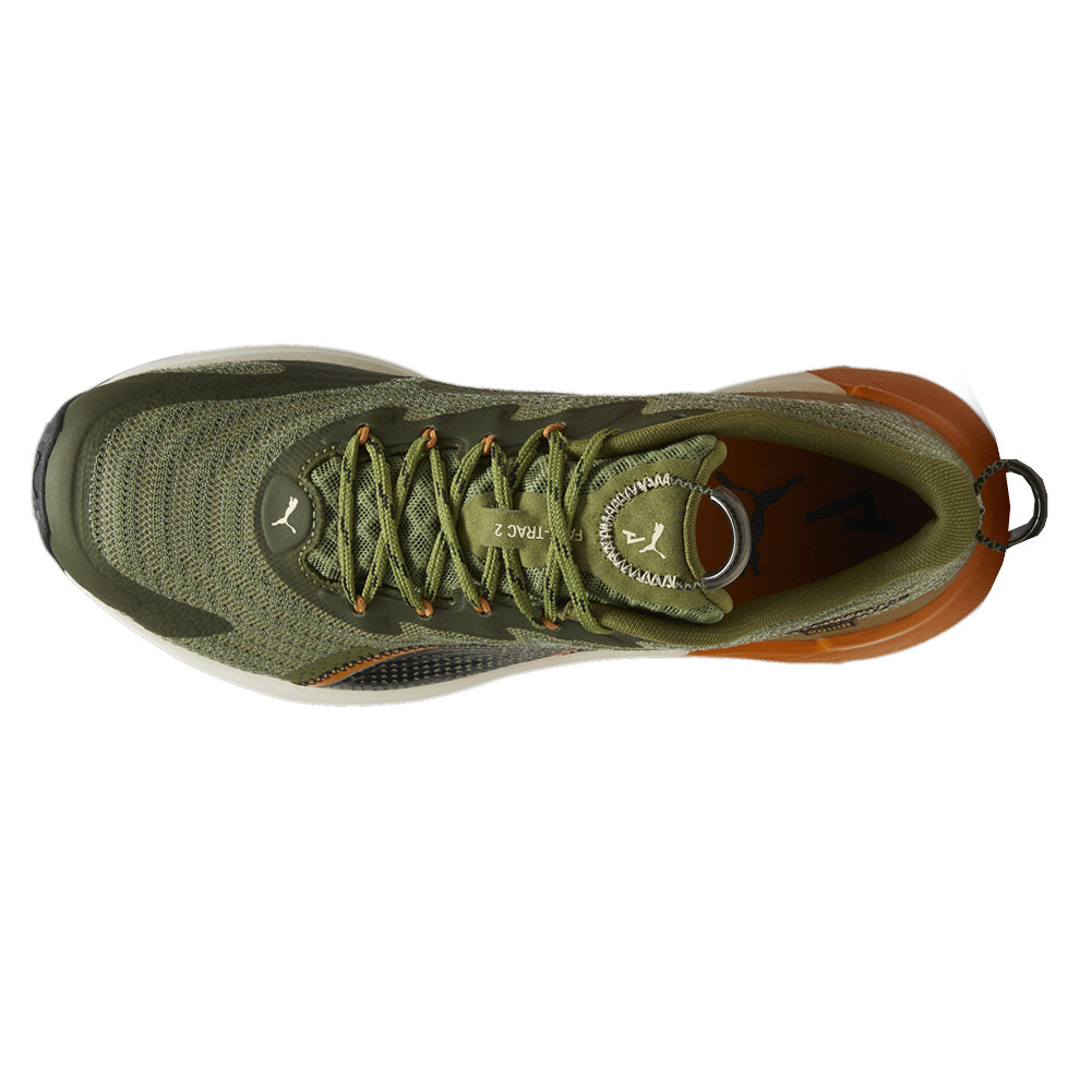 Puma FastTrac Nitro 2 Running Mens Green Sneakers Athletic Puma FastTrac Nitro 2 Running Mens Green Sneakers Athletic