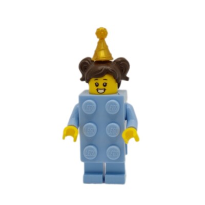 LEGO  - Geburtstag Brick Kostüm Blau Mädchen BAM 2022 Build a Minifigure - NEU
