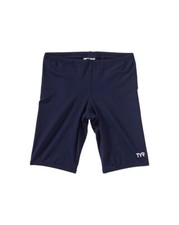 New TYR Navy Blue Solid Boy Jammer Shorts Boys Size Large
