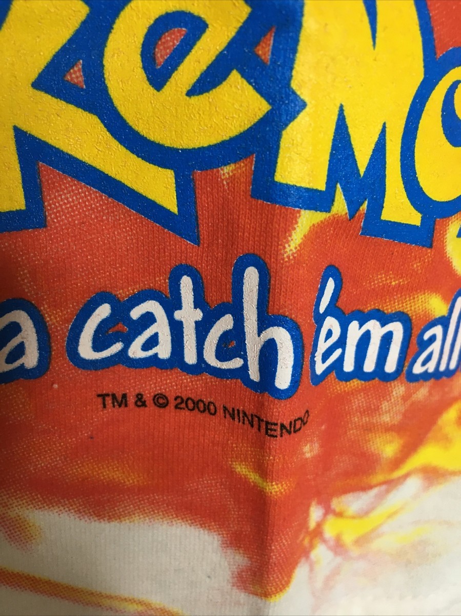 ULTRA RARE Vintage Pokemon Nintendo Charizard Shirt 2000 Youth L