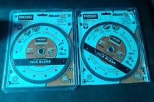 2 RIDGID 7" Diamond Mesh Tile Blade 
