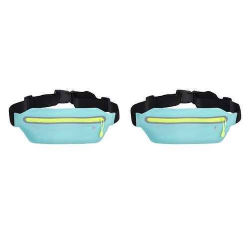 2 Pack Waterproof Fanny Pack Waist Belt Bag Pouch Zip Bum Bag For Sports Running - Picture 28 of 43