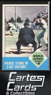 Billy Pierce Kubek 1963 Topps #147 World Series Game 6 Stars in 3-Hit Victory