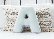 Letter A Shaped Pillow, Plush Initial Throw Pillow, Nursey Decor, Kid's Room