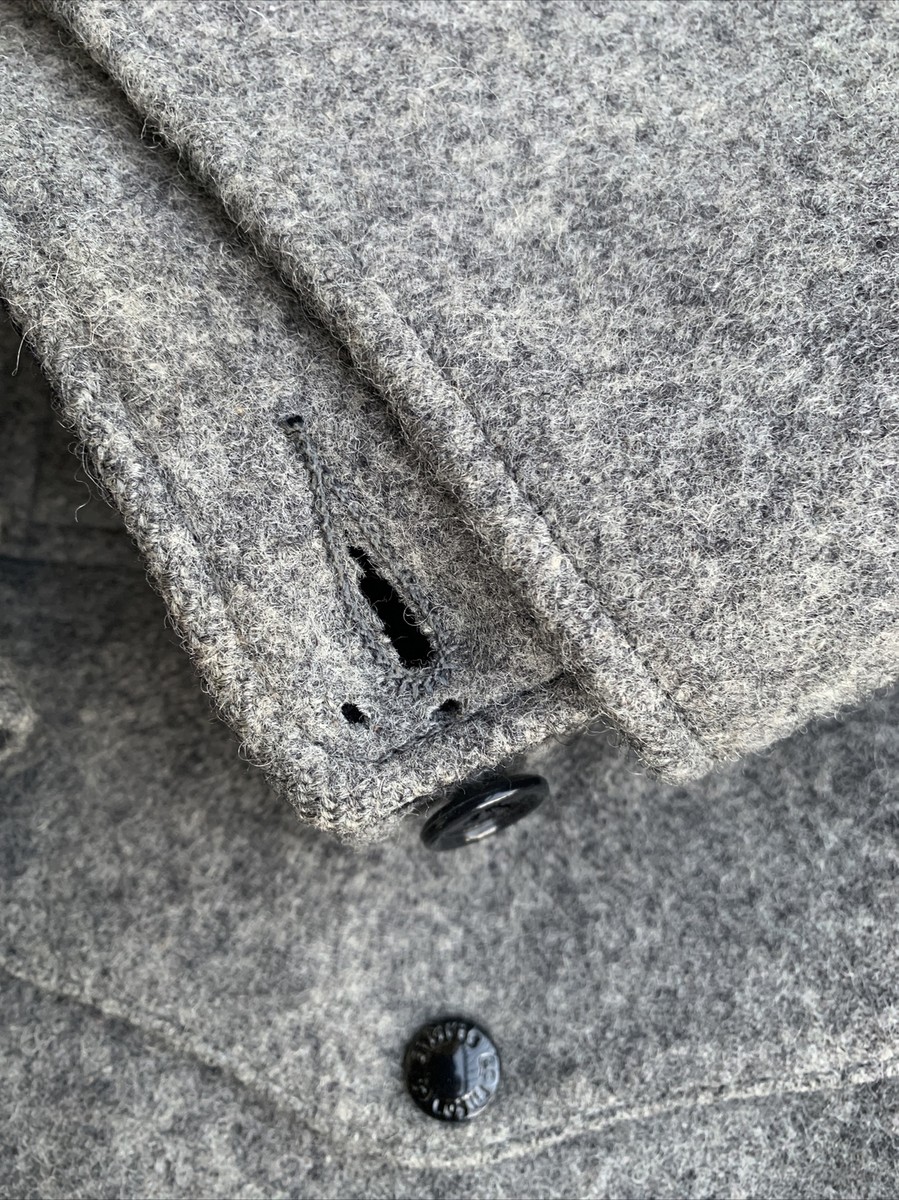 Filson Double Mackinaw Cruiser Coat 44 Light Grey XL XLARGE