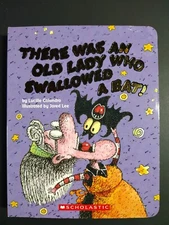 There Was an Old Lady Who Swallowed a Bat! Board Book - Scholastic - Brand New