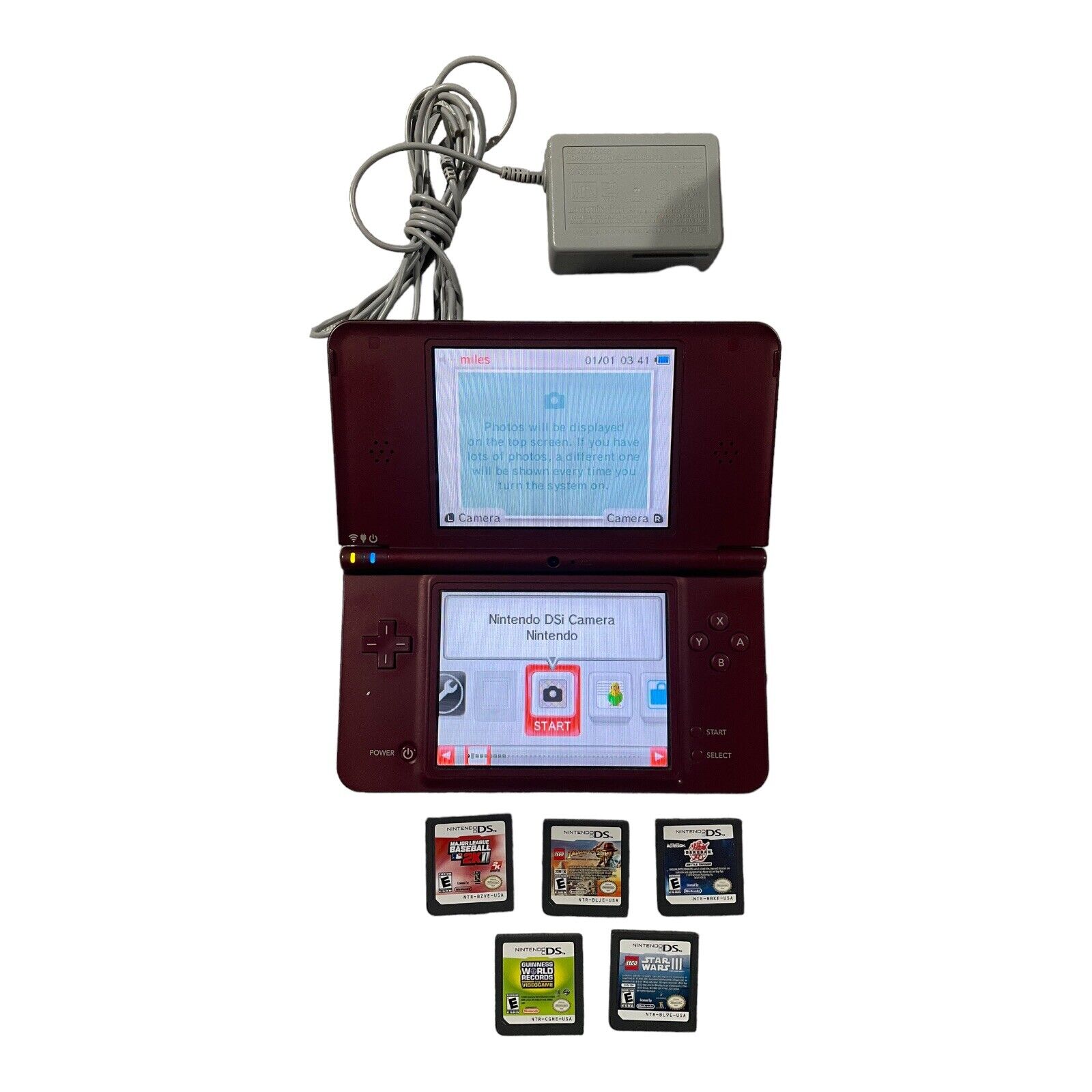 Restored Nintendo DSi XL (Burgundy) Handheld Video Game Console