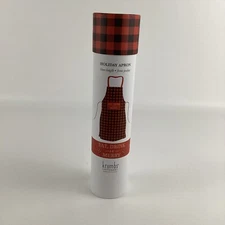 Krumbs Kitchen Holiday Apron Knee Length Front Pocket Eat Drink Be Merry New