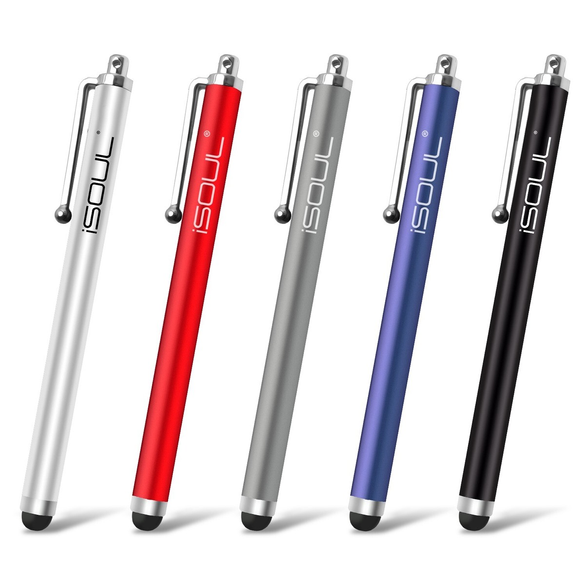 Pack Touch Screen Stylus Rubber Tip Pen Fibre Tip for Android