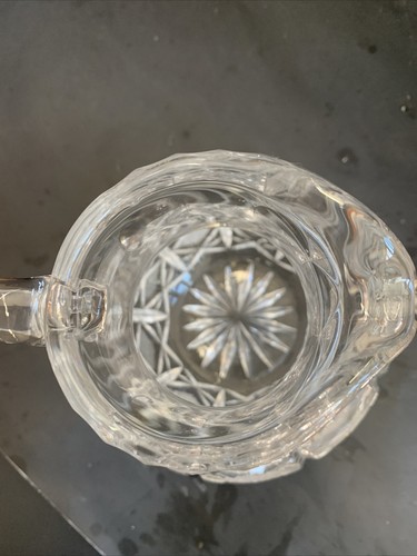 8” Deep 1 Qt Crystal EAP Star Pattern Pitcher - Picture 4 of 7