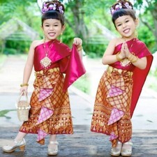Girl Kid Women Thai Lace Clothing Dress Skirt Wedding Not include Jewelry