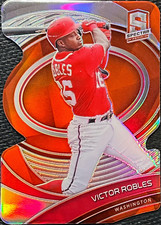 Victor Robles 2021 Panini Spectra #60 Die-Cut Neon Orange Prizm /15 (SSP)
